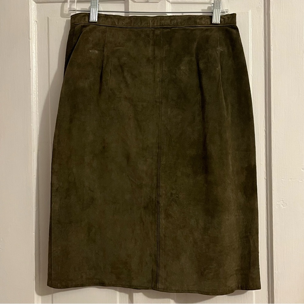 Vintage Green Suede Skirt